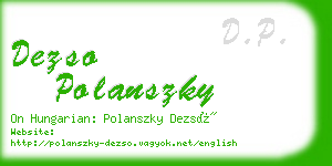 dezso polanszky business card